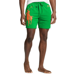 Polo Ralph Lauren Men Exclusive Logo Sleep Shorts Green Size S